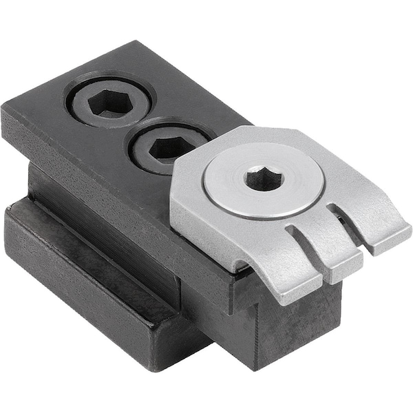 Flat Clamp For T-Slot, Bn=10, L=46, B=18, H=10, 5, Steel, Comp:Spring Steel